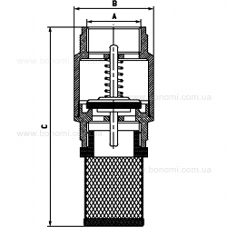 Размеры обратного клапана 1020