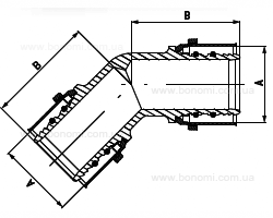 угловой 45° фитинг