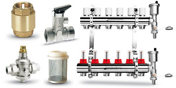 Компоненты систем водоснабжения и отопления